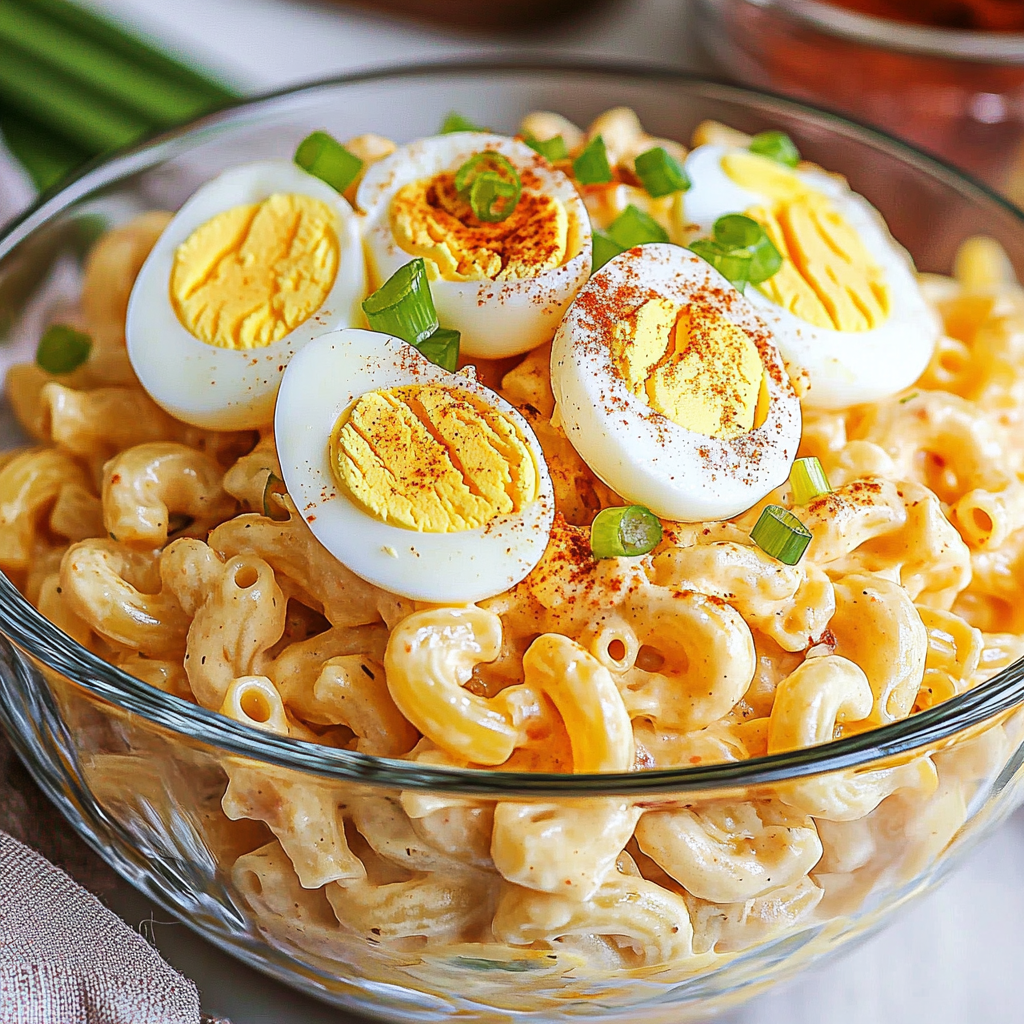 Deviled Egg Macaroni Pasta Salad Recipe
