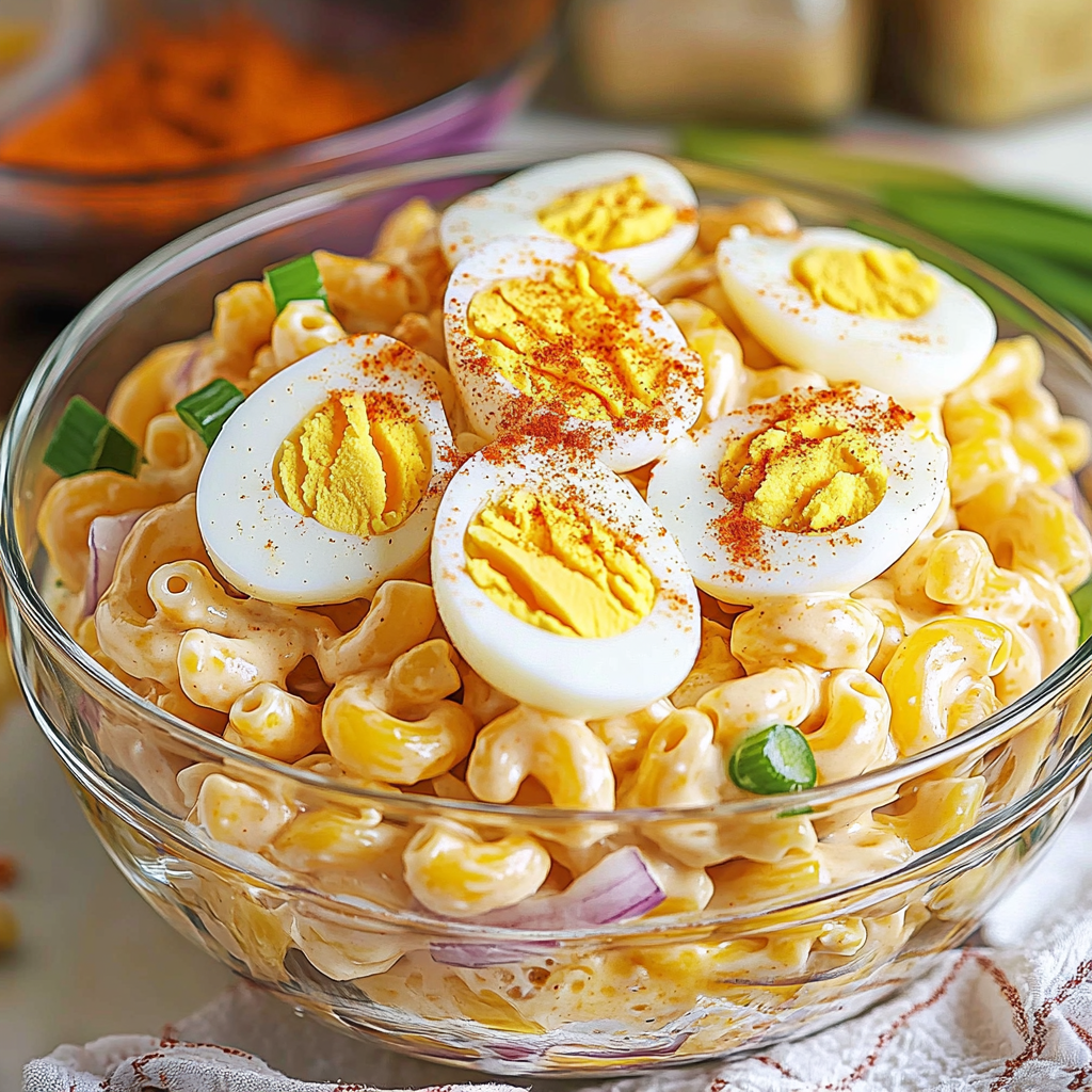 Deviled Egg Macaroni Pasta Salad Recipe