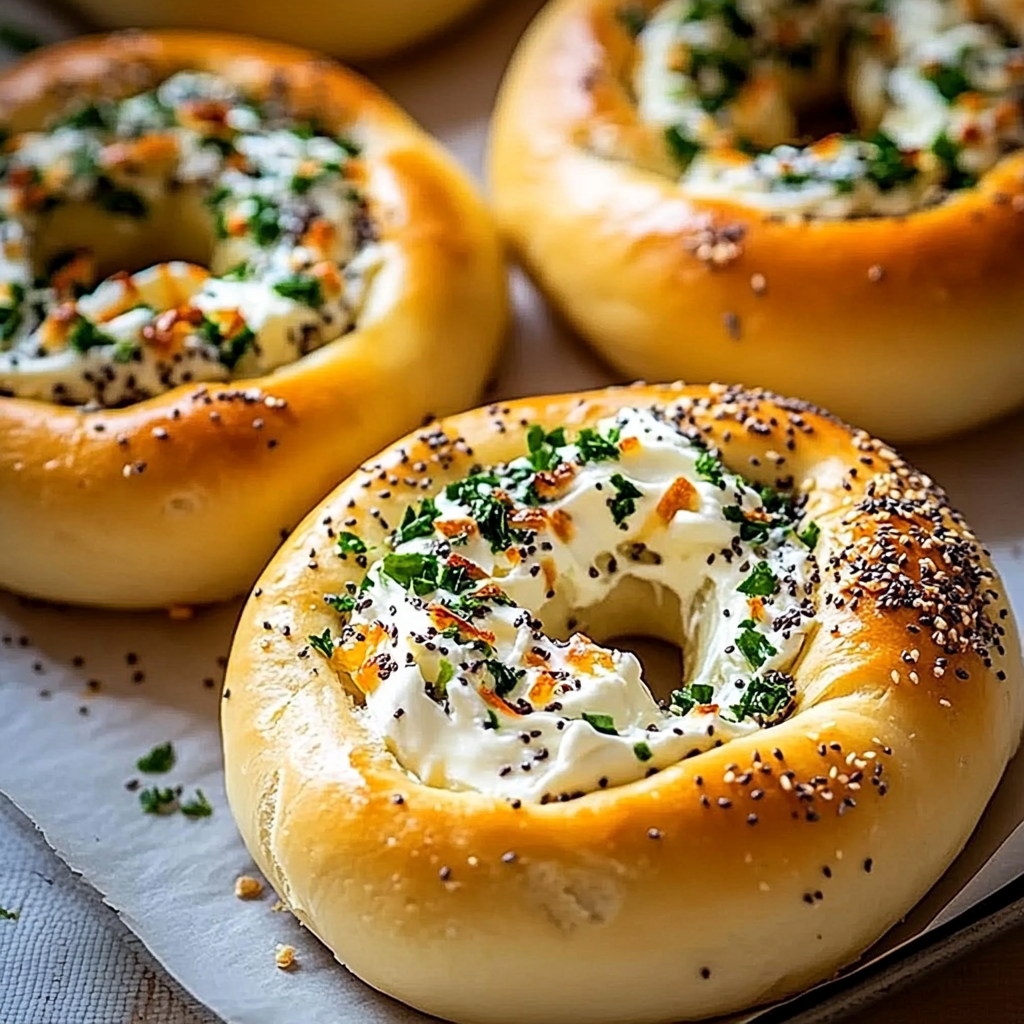 Cream Cheese Stuffed Garlic Bagels: An Incredible 7-Step Recipe