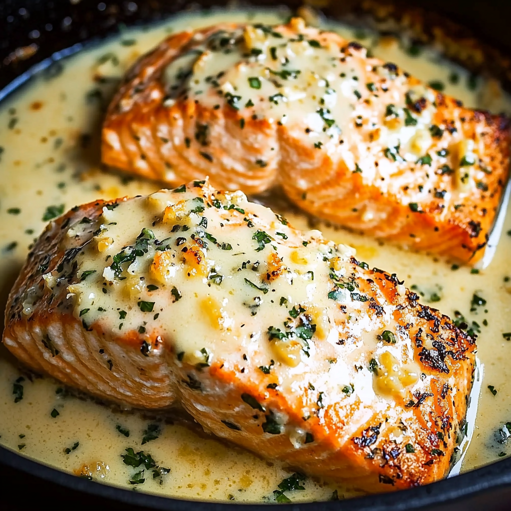 Garlic Butter Parmesan Salmon Recipe