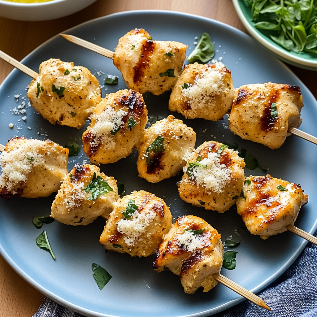 Best Garlic Parmesan Chicken Skewers Recipe