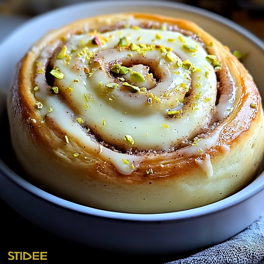 Small Batch Pistachio Cream Cinnamon Rolls
