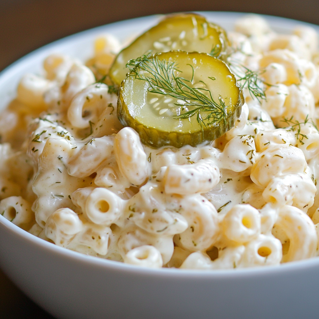 Dill Pickle Macaroni Salad