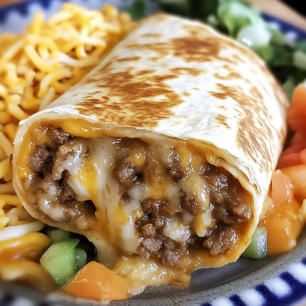 Cheesy Double Beef Burrito